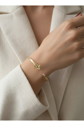 Gold Renk Ayarlanabilir Dövme Kelepçeli Doğum Ayı Çiçeği Bilezik (Aralık) Gold Renk Ayarlanabilir Dövme Kelepçeli Doğum Ayı Çiçeği Bilezik (Aralık)