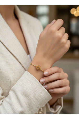 Gold Renk Ayarlanabilir Doğum Ayı Çiçeği Bilezik (Kasım) Gold Renk Ayarlanabilir Doğum Ayı Çiçeği Bilezik (Kasım)