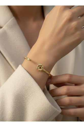 Gold Renk Ayarlanabilir Dövme Kelepçeli Doğum Ayı Çiçeği Bilezik (Eylül) Gold Renk Ayarlanabilir Dövme Kelepçeli Doğum Ayı Çiçeği Bilezik (Eylül)