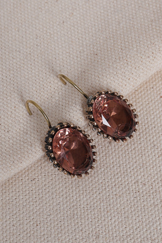 Zultanit Taşlı Oval Otantik Küpe