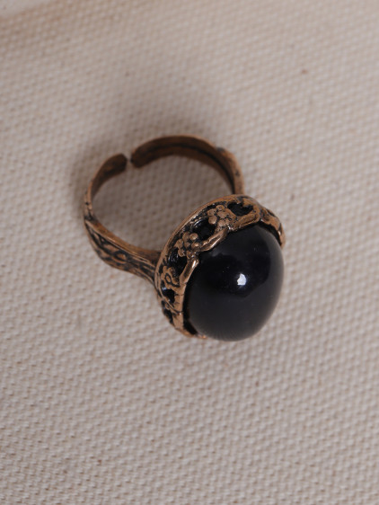 Büyük Boy Onix Taşlı Otantik Yüzük