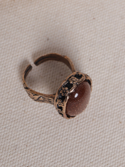 Büyük Boy Altın Taşı Otantik Yüzük