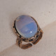 Büyük Boy Ay Taşlı Otantik Yüzük