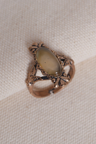 Larimar Taşlı Ayarlanabilir Otantik Yüzük