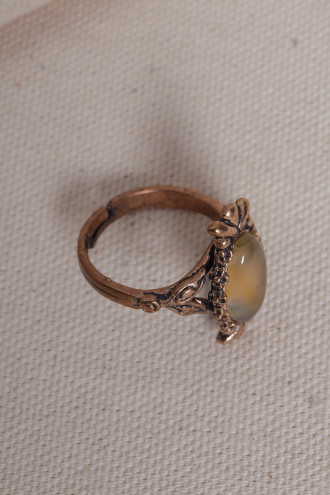 Larimar Taşlı Ayarlanabilir Otantik Yüzük