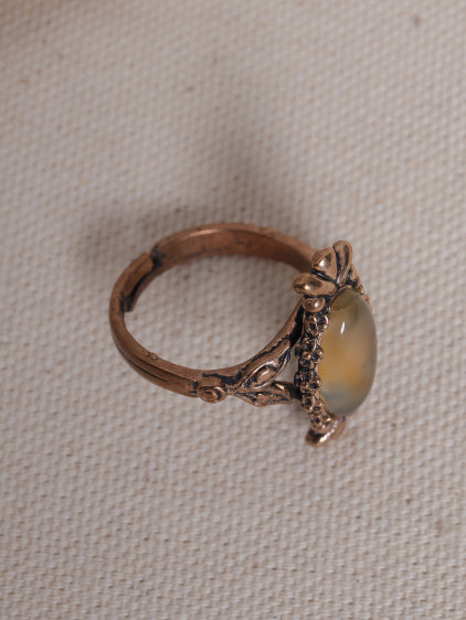 Larimar Taşlı Ayarlanabilir Otantik Yüzük