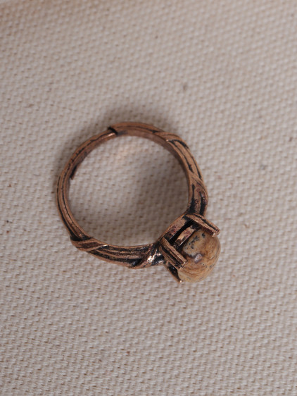 Jasper Taşlı Ayarlanabilir Otantik Yüzük