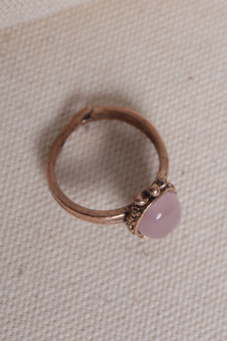 Pembe Kuvars Taşlı Ayarlanabilir Otantik Yüzük Pembe Kuvars Taşlı Ayarlanabilir Otantik Yüzük