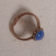 Mavi Kalsedon Taşlı Ayarlanabilir Otantik Yüzük