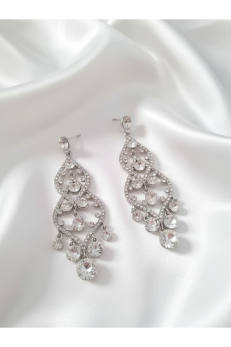 Uzun Sallantılı Abiye Küpe