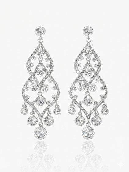 Uzun Sallantılı Abiye Küpe