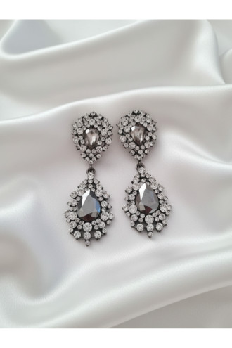 Yeşil Damla Taşlı, Sallantılı Abiye Küpe