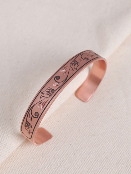 Lale Figürlü Saf Bakır Bilezik Lale Figürlü Saf Bakır Bilezik