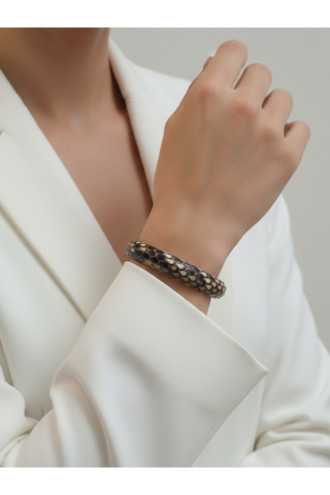 Yılan Derisi Kelepçe Bileklik