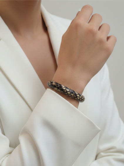 Yılan Derisi Kelepçe Bileklik