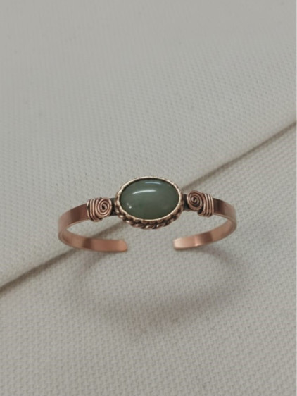 Aventurin Taşlı Düz Bakır Bilezik Aventurin Taşlı Düz Bakır Bilezik
