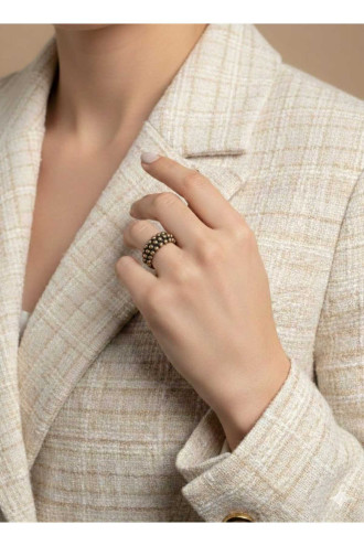 3 Sıralı Ayarlanabilir Toptop Otantik Yüzük