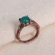 Yeşil Taşlı Tırnaklı Ayarlanabilir Bakır Yüzük Yeşil Taşlı Tırnaklı Ayarlanabilir Bakır Yüzük