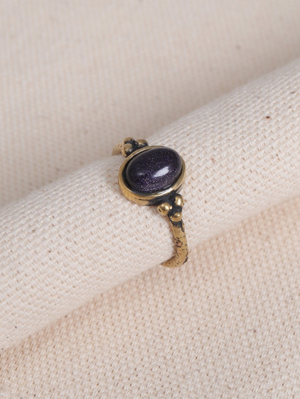 Siyah Yıldız Taşlı Ayarlanabilir Oval Otantik Yüzük Siyah Yıldız Taşlı Ayarlanabilir Oval Otantik Yüzük