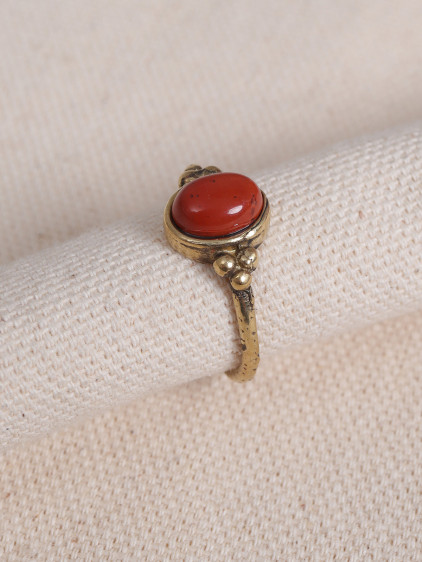 Kehribar Taşlı Ayarlanabilir Oval Otantik Yüzük Kehribar Taşlı Ayarlanabilir Oval Otantik Yüzük