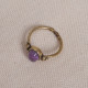 Ametist Taşlı Ayarlanabilir Oval Otantik Yüzük