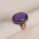 Saydam Mor Taşlı Otantik Yüzük