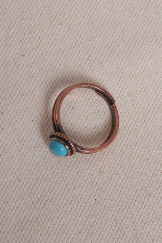 Turkuaz Taşlı Bakır Yüzük