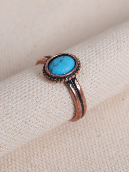 Firuze Taşlı Bakır Yüzük Firuze Taşlı Bakır Yüzük