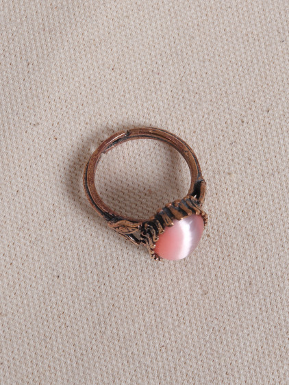 Turuncu Kedi Gözü Taşlı Otantik Yüzük Turuncu Kedi Gözü Taşlı Otantik Yüzük