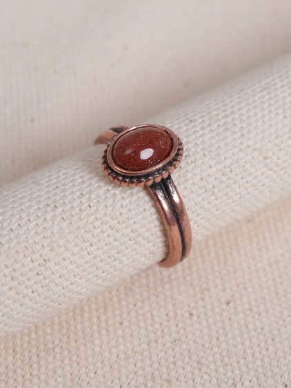 Akik Taşlı Bakır Yüzük