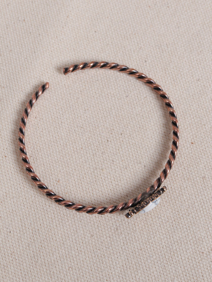 Havlit Taşlı Ayarlanabilir Burgulu Bakır Bilezik Havlit Taşlı Ayarlanabilir Burgulu Bakır Bilezik