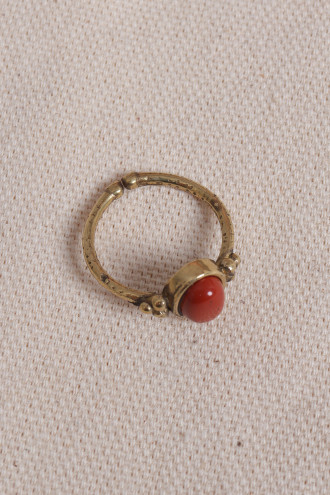 Akik Taşlı Ayarlanabilir Oval Otantik Yüzük