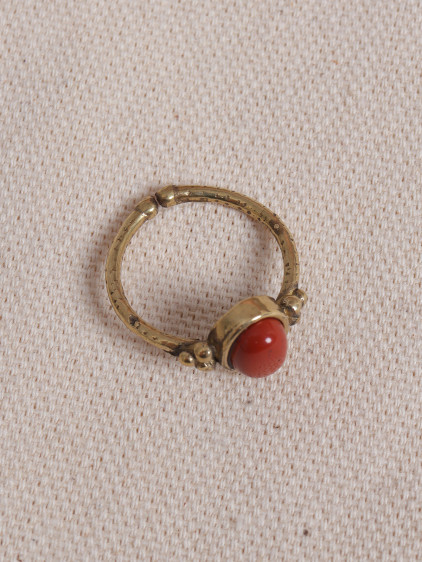 Akik Taşlı Ayarlanabilir Oval Otantik Yüzük