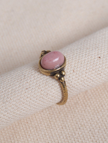 Rodonit Taşlı Ayarlanabilir Oval Otantik Yüzük Rodonit Taşlı Ayarlanabilir Oval Otantik Yüzük