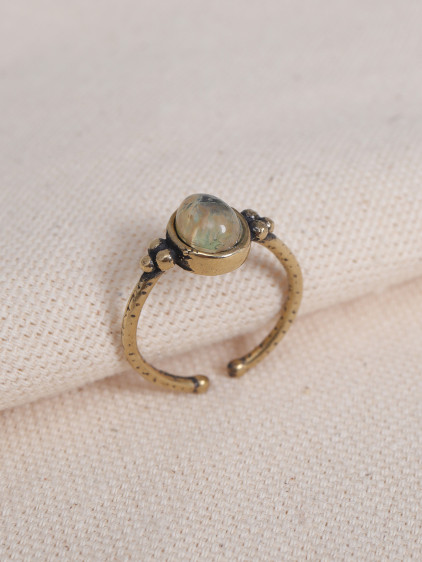 Rutil Kuvars Taşlı Ayarlanabilir Oval Otantik Yüzük