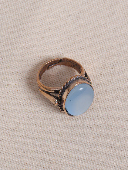 Saydam Bebek Mavisi Taşlı Otantik Yüzük Saydam Bebek Mavisi Taşlı Otantik Yüzük