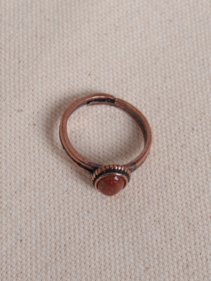 Akik Taşlı Bakır Yüzük