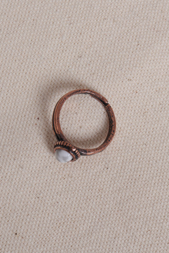 Havlit Taşlı Bakır Yüzük