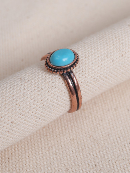 Turkuaz Taşlı Bakır Yüzük Turkuaz Taşlı Bakır Yüzük