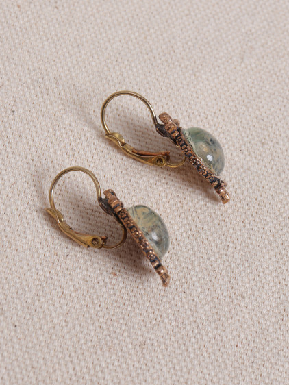 Rutil Kuvars Taşlı Otantik Küpe