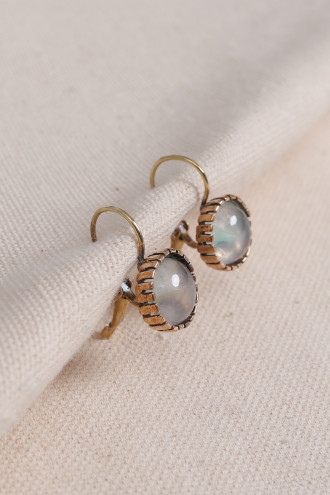 Ay Taşlı Otantik Küpe