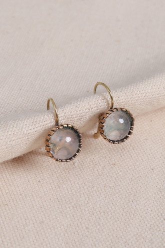 Ay Taşlı Otantik Küpe