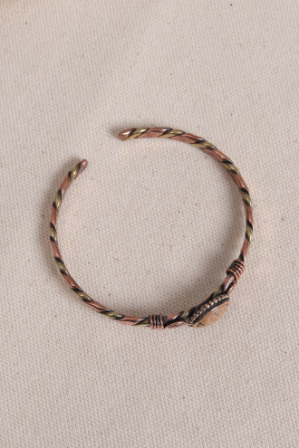 Jasper Taşlı Burgulu Bakır Bilezik