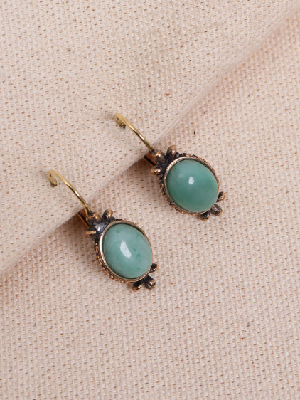 Aventurin Taşlı Otantik Küpe