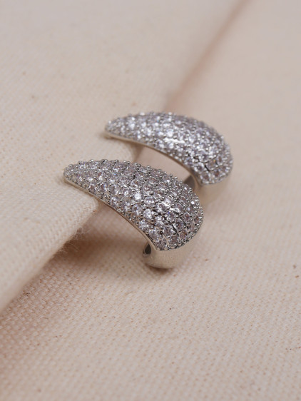 Zirkon Taşlı Büyük Damla Küpe