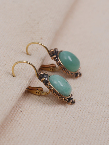 Aventurin Taşlı Otantik Küpe