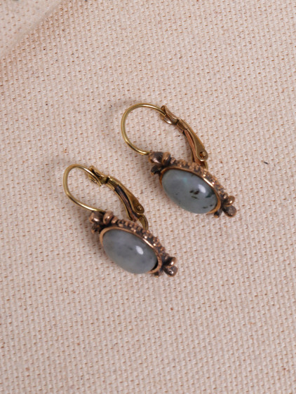 Labradorit Taşlı Otantik Küpe