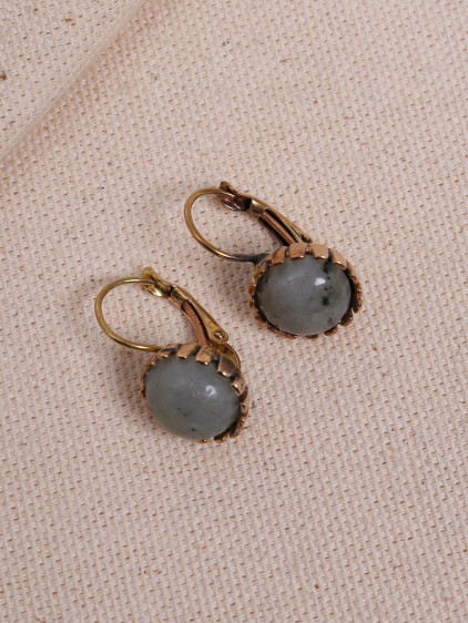 Labradorit Taşlı Otantik Küpe