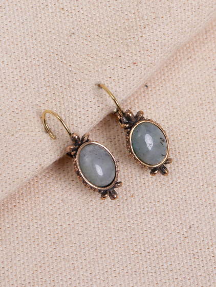 Serpentin Taşlı Otantik Küpe Serpentin Taşlı Otantik Küpe