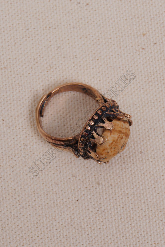 Jasper Taşlı Büyük Taç Model Yüzük